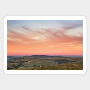 Pen y Fan and Corn Du at sunset Sticker